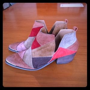 3' patchwork booties